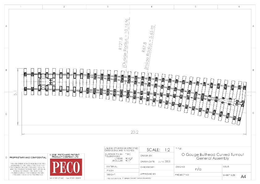 peco n gauge track geometry
